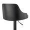 Armen Living Asher Adjustable Gray Faux Leather and Black Finish Bar Stool LCARBABLBLGR - alternate 7